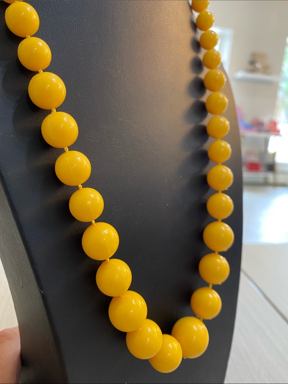 Yellow Beaded Statement Necklace - Women Jewelry - Picture 2 of 3